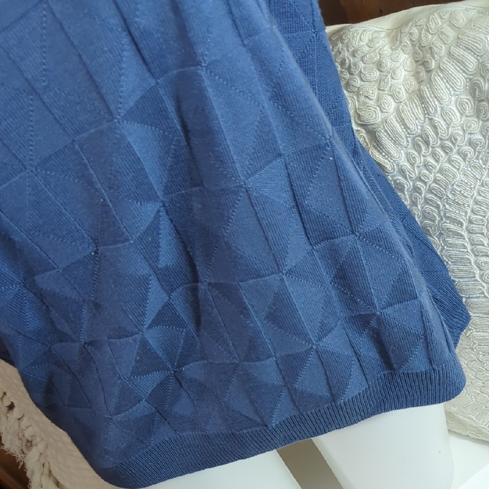 💙 Textured Knit Short Sleeve Pullover – Blue | Size XL | Fred Dunner 💙 - Picture 7 of 16